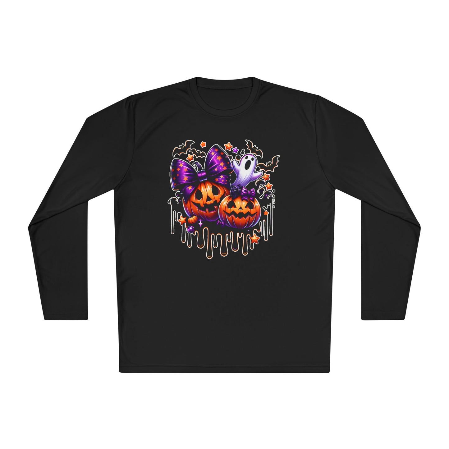 Bats Bows & Boos Adult Long Sleeve Tee