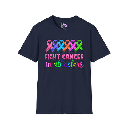 Fight Cancer in All Colors 4 Adult T-shirt