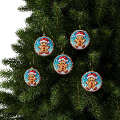 Jolly Gingerbread Ceramic Ornaments - Set (1-20 pcs)