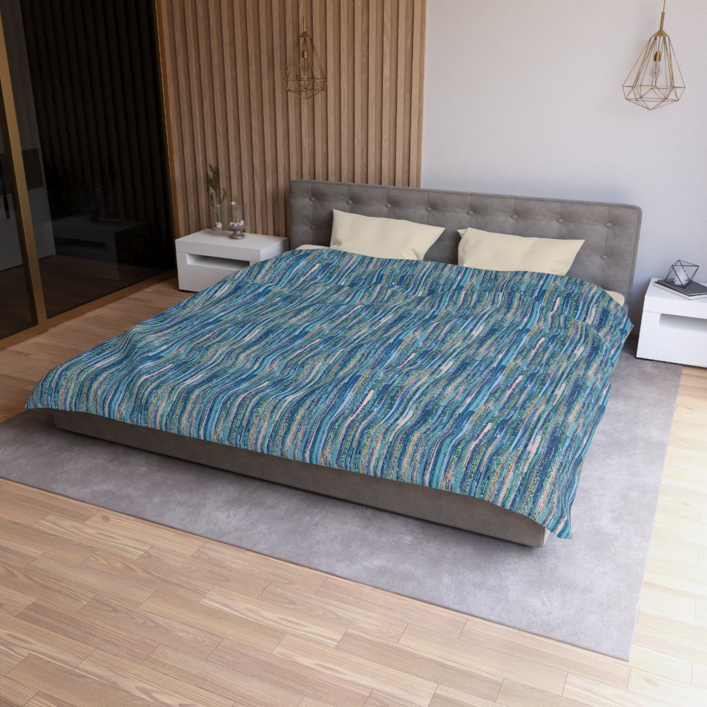 Ocean Drizzle Microfiber Duvet Cover