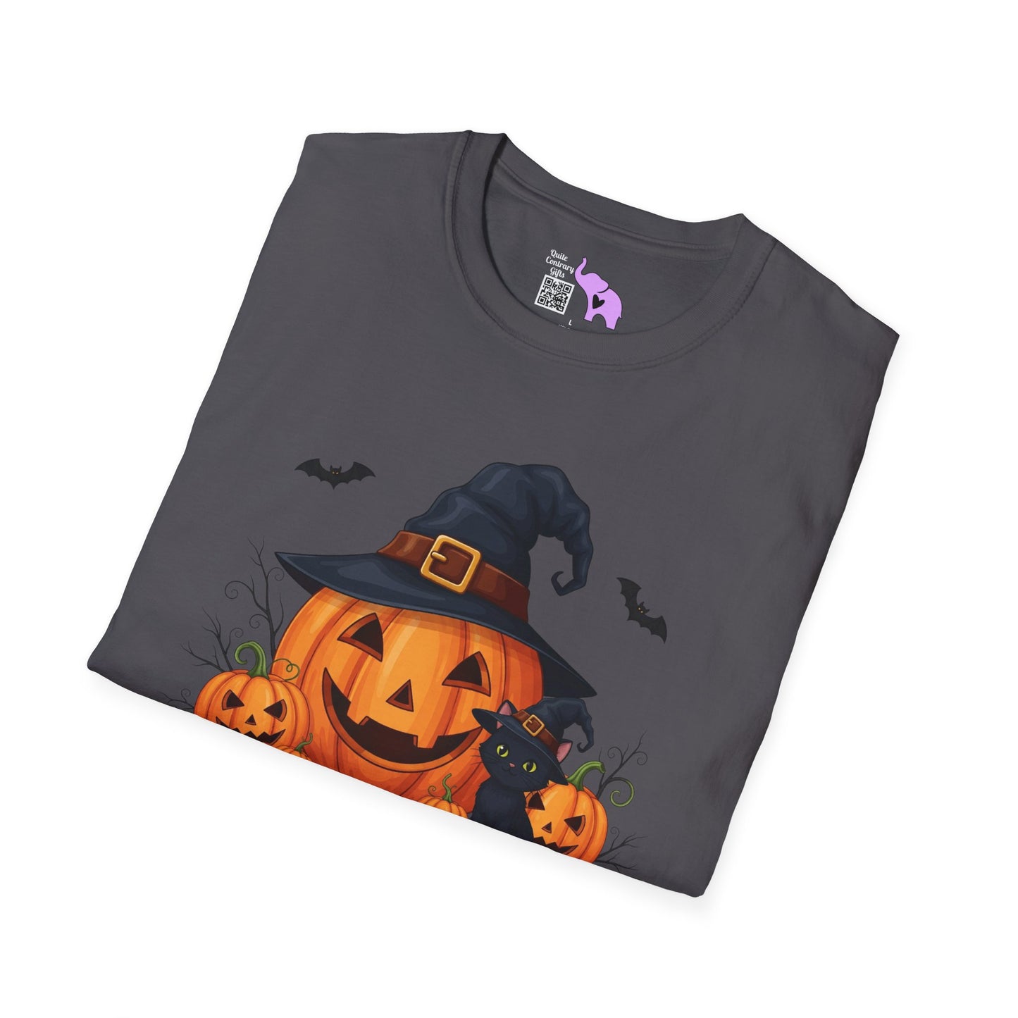 Spooky Season (Jack-O-Lantern/Black Cat) Adult T-shirt