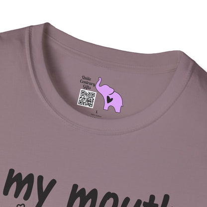 If My Mouth Doesn't Say It My Face Definitely Will Adult T-shirt