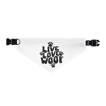 Live Love Woof Pet Bandana Collar