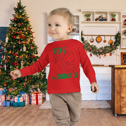 I Like Big Gifts & I Cannot Lie Toddler Long Sleeve Tee