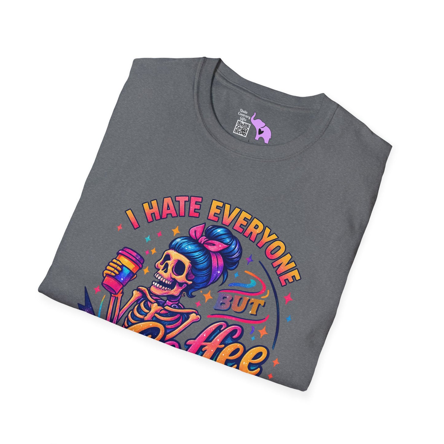 I Hate Everyone But Coffee Helps Adult T-shirt