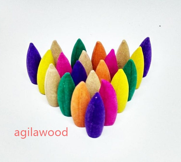 Variety Backflow Incense Cones Green Tea, Jasmine, Lavender, Lily, Rose, Sandalwood