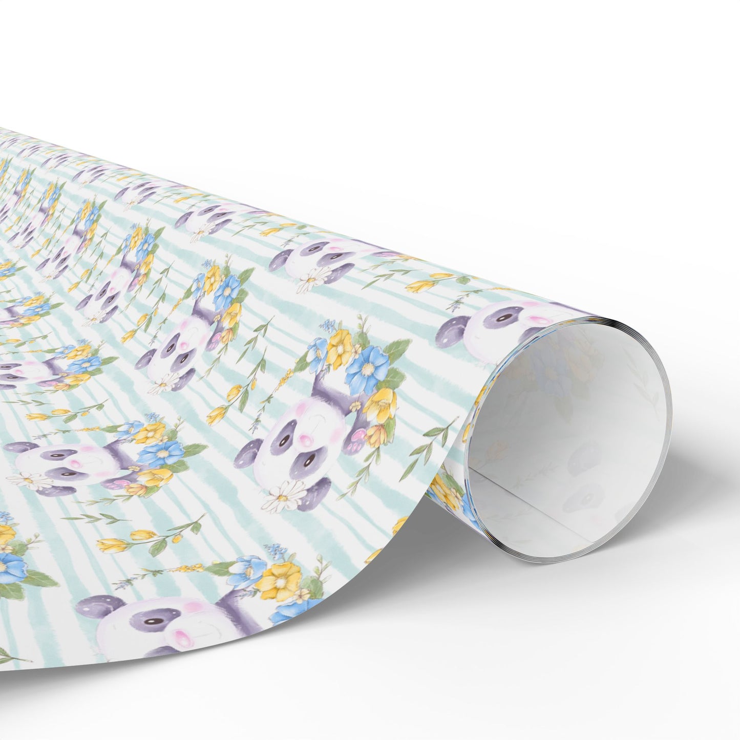 Pandas in Bloom Wrapping Paper