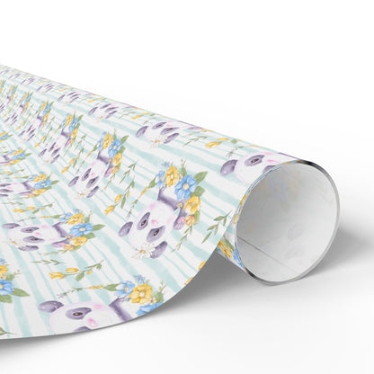 Pandas in Bloom Wrapping Paper