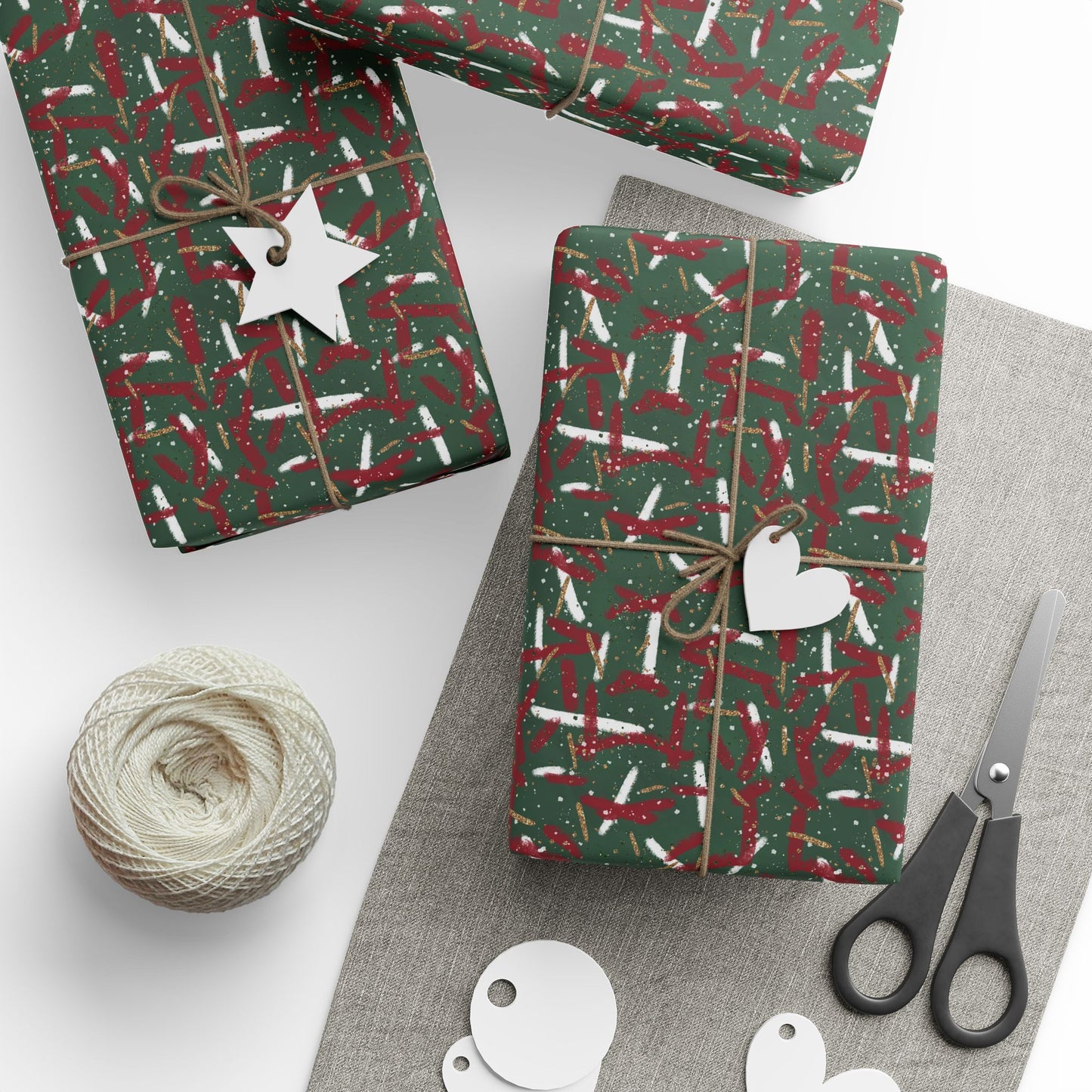Holiday Brushstrokes Wrapping Paper