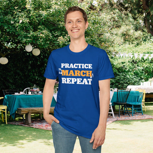 ""Practice March Repeat Adult T-shirt