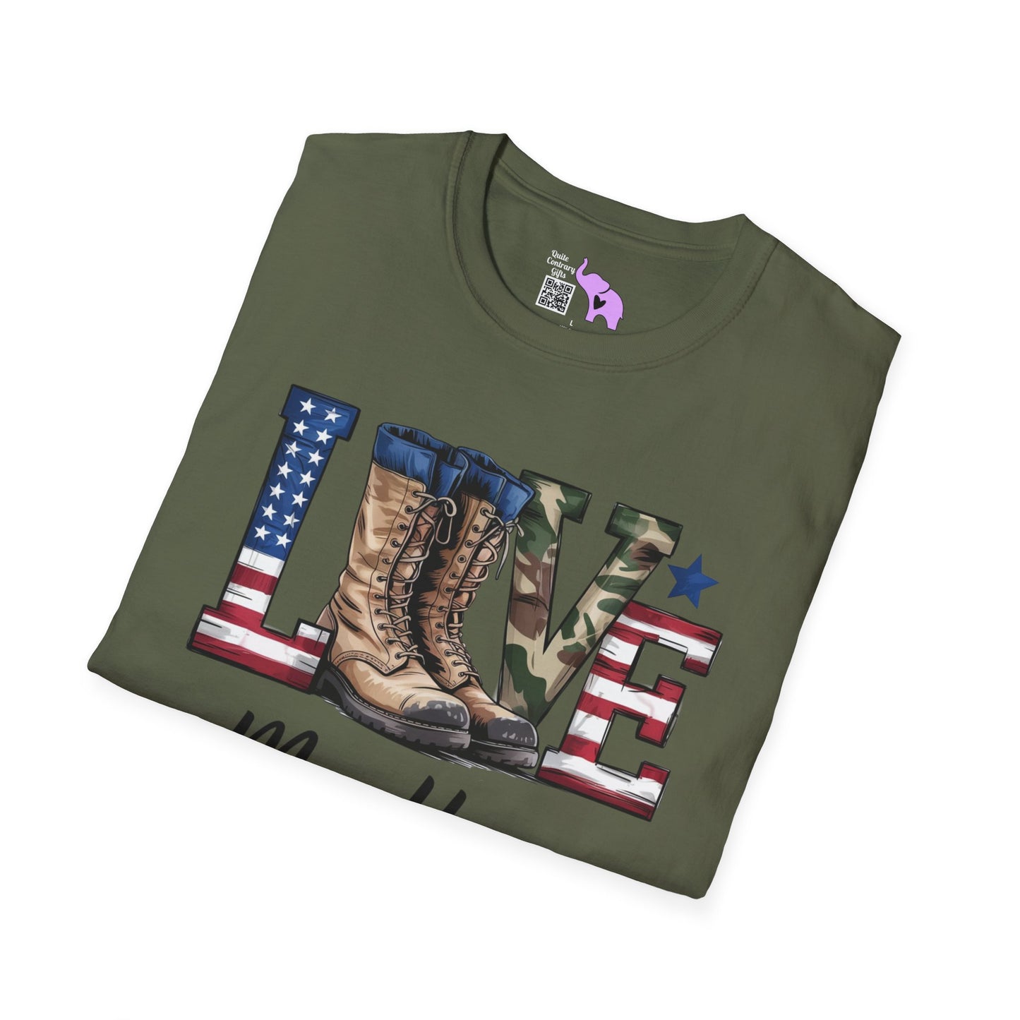 Love My Hero (Military Boots) Adult T-Shirt
