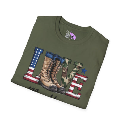 Love My Hero (Military Boots) Adult T-Shirt