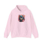 Adorable Kitty w/Flowers Heavy Blend™ Hooded Sweatshirt