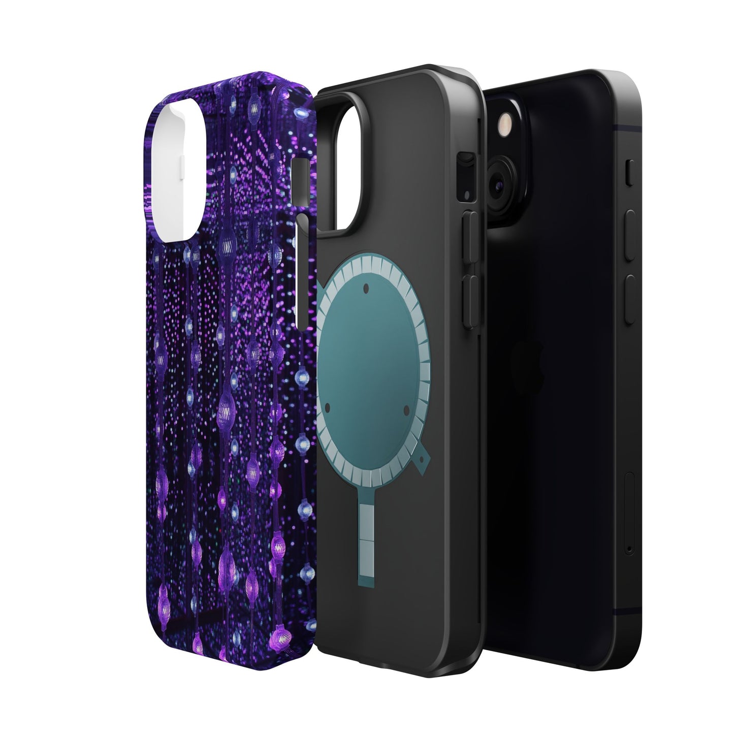Purple Raindrops MagSafe® Compatible Tough Case for iPhone