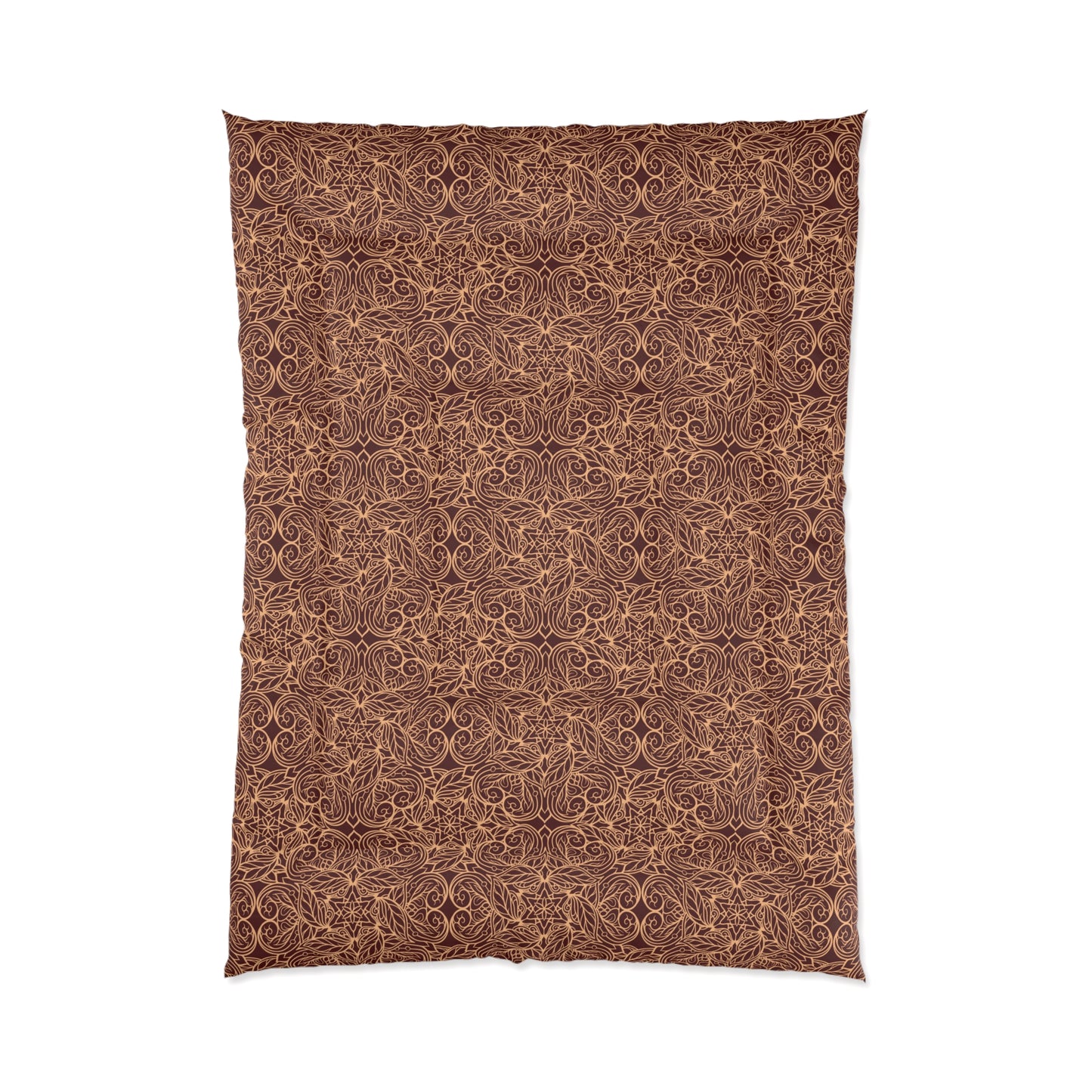 Golden Crimson Star Mandala Comforter