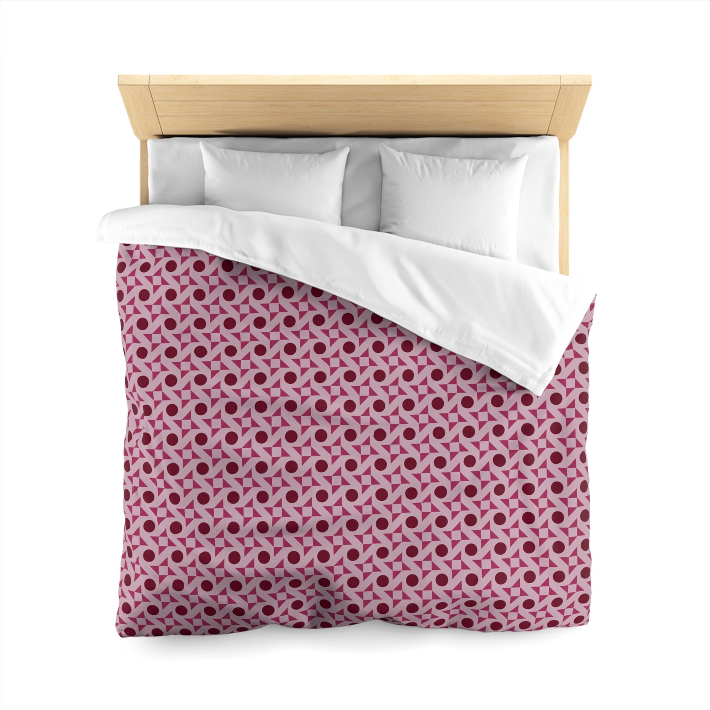 Crimson Pinwheels Microfiber Duvet Cover