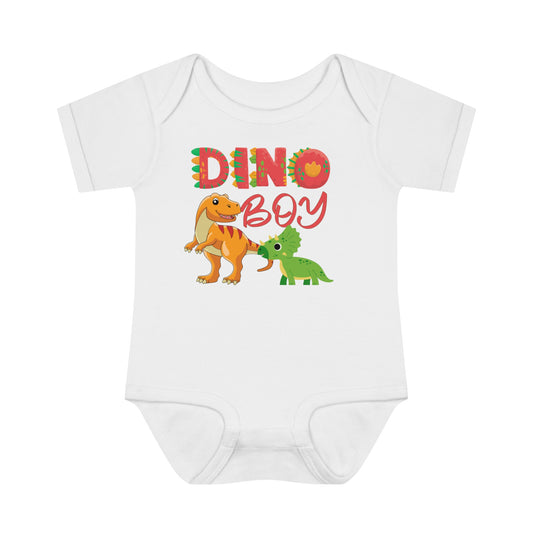 Dino Boy Infant Baby Rib Bodysuit