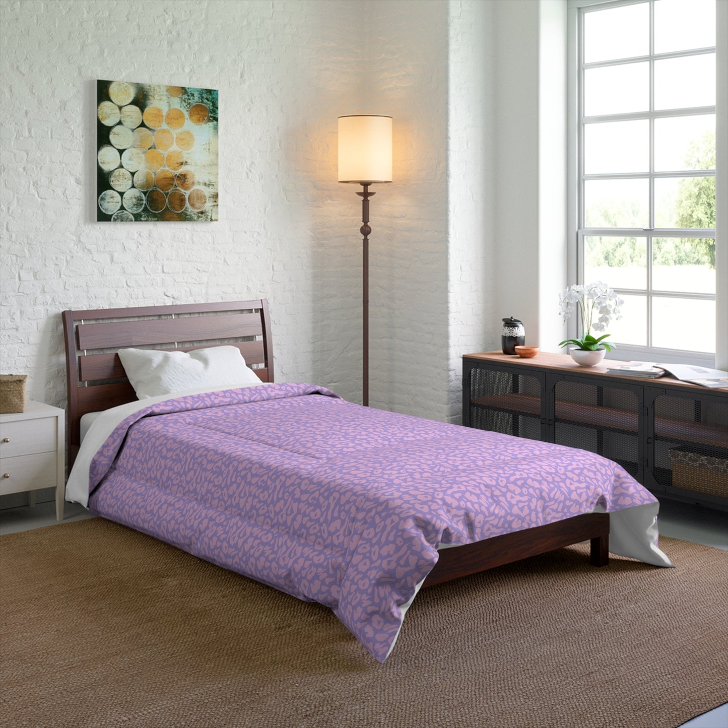 Cotton Candy Cheetah Print Comforter