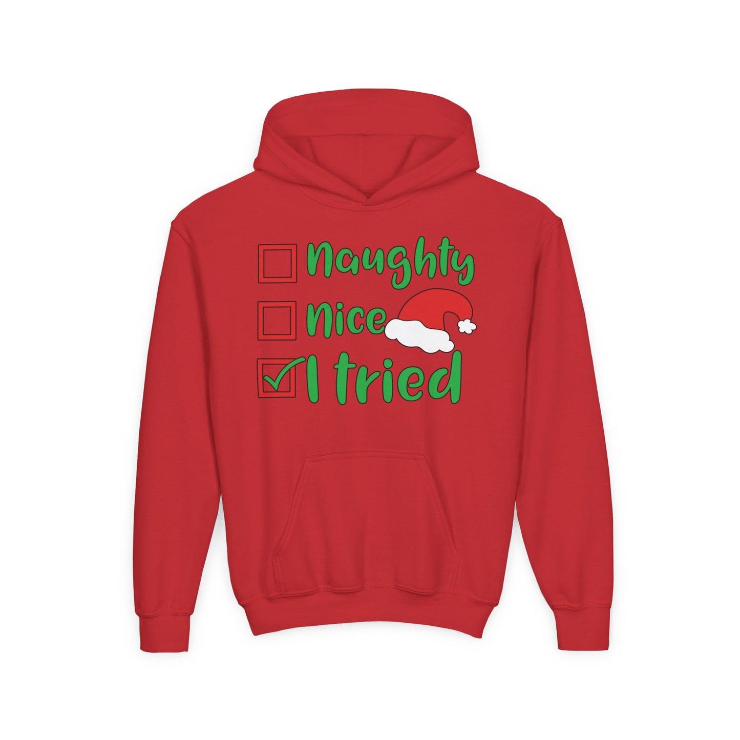 Naughty Nice I Tried Youth Hoodie