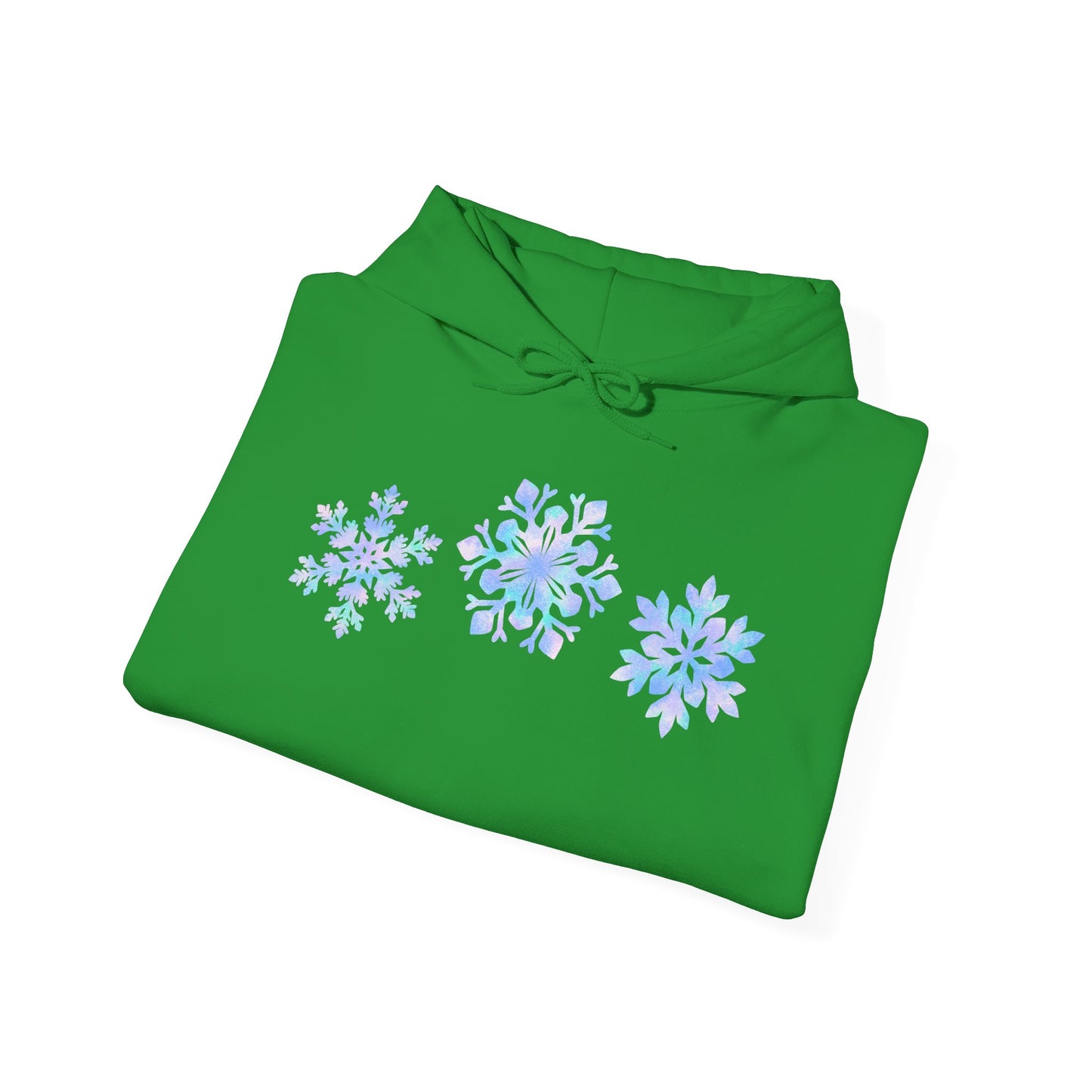 Blue Snowflakes Adult Heavy Blend™ Hooded Sweatshirt