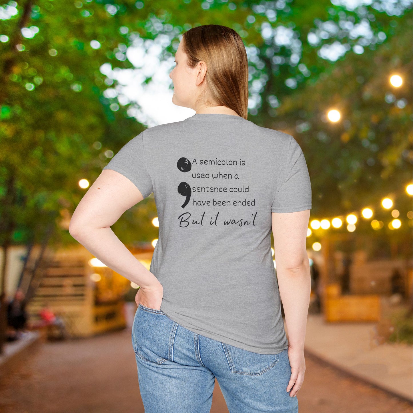 Strength in the Storm SemiColon Adult T-shirt