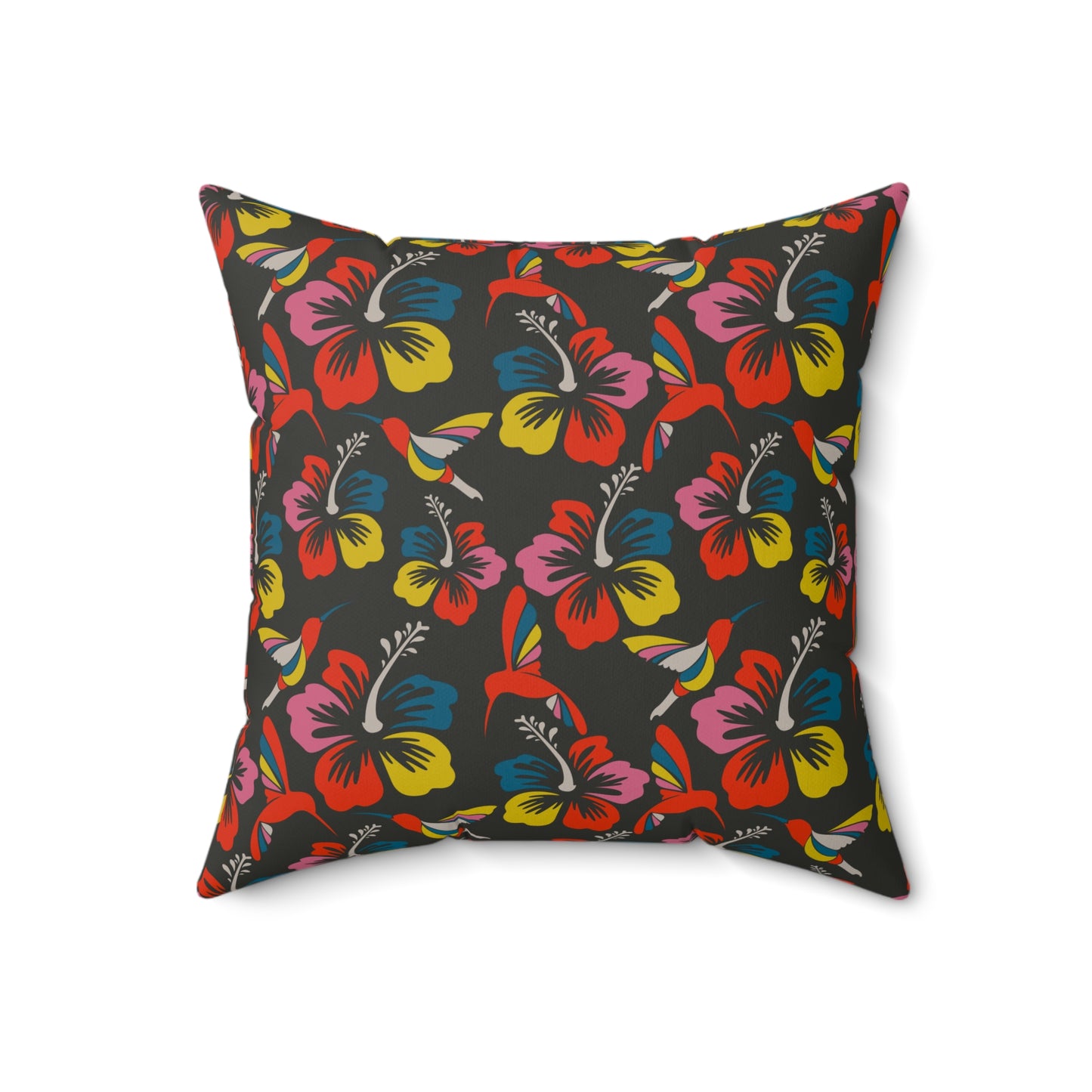 Humming Bloom Throw Pillow