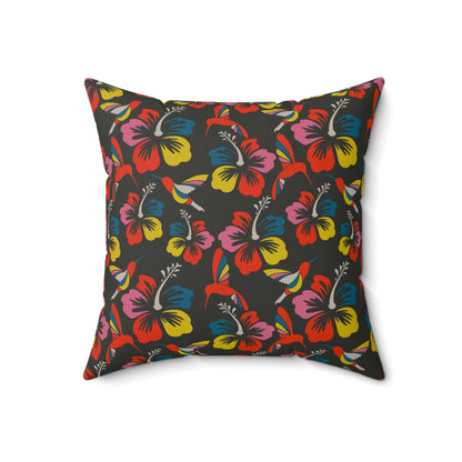 Humming Bloom Throw Pillow