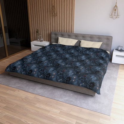 Black Roses & Vines Microfiber Duvet Cover