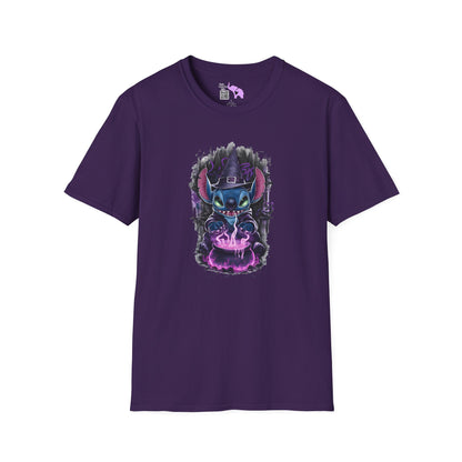 Halloween Stitch w/Purple Cauldron Adult T-shirt