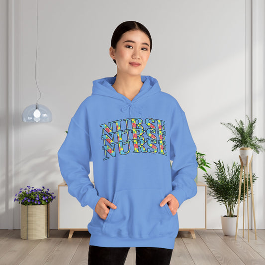 Nurse Puzzle Letters Heavy Blend™ Hooded Sweatshirt
