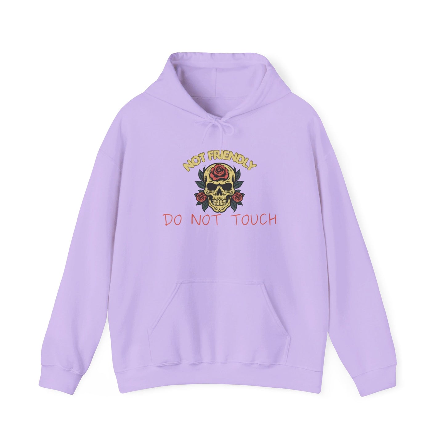 Not Friendly Do Not Touch Skull Heavy Blend™ Hooded Sweatshirt