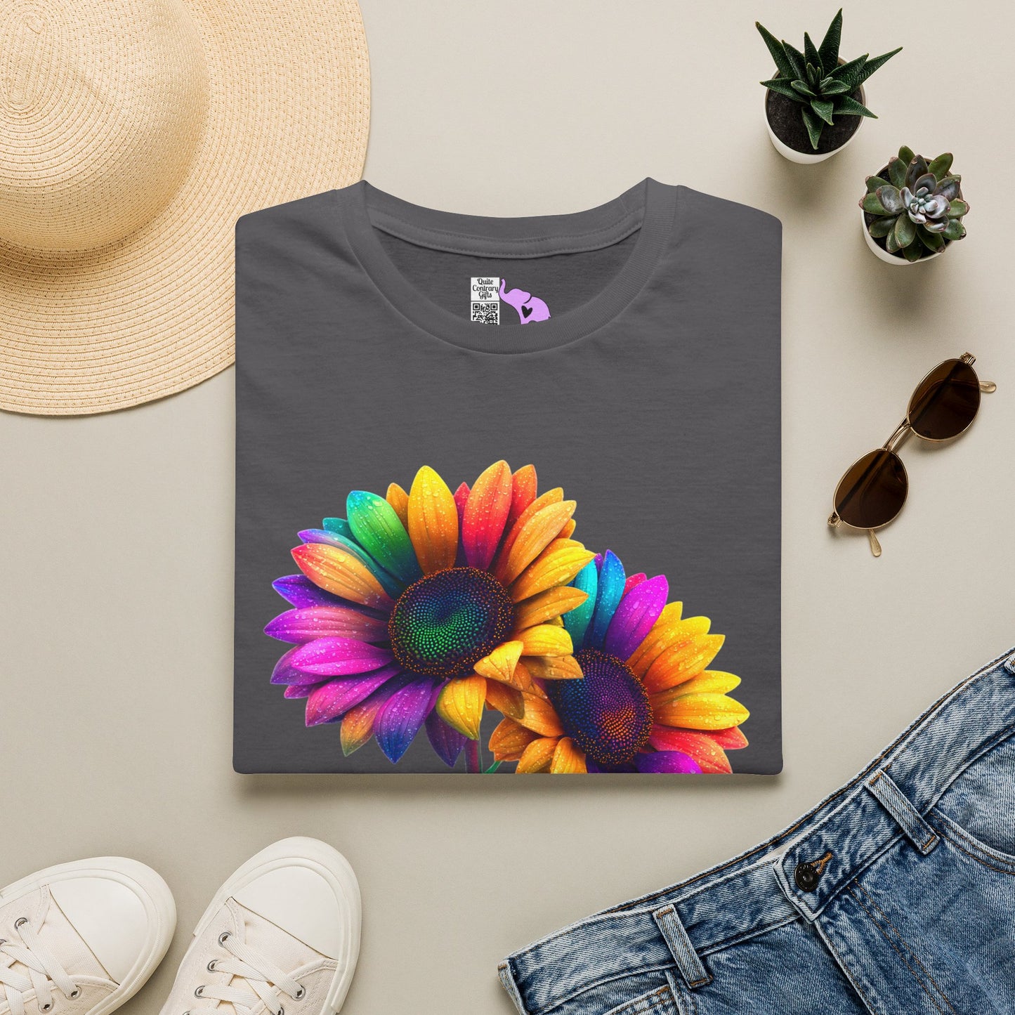 Colorburst Flowers Adult T-shirt