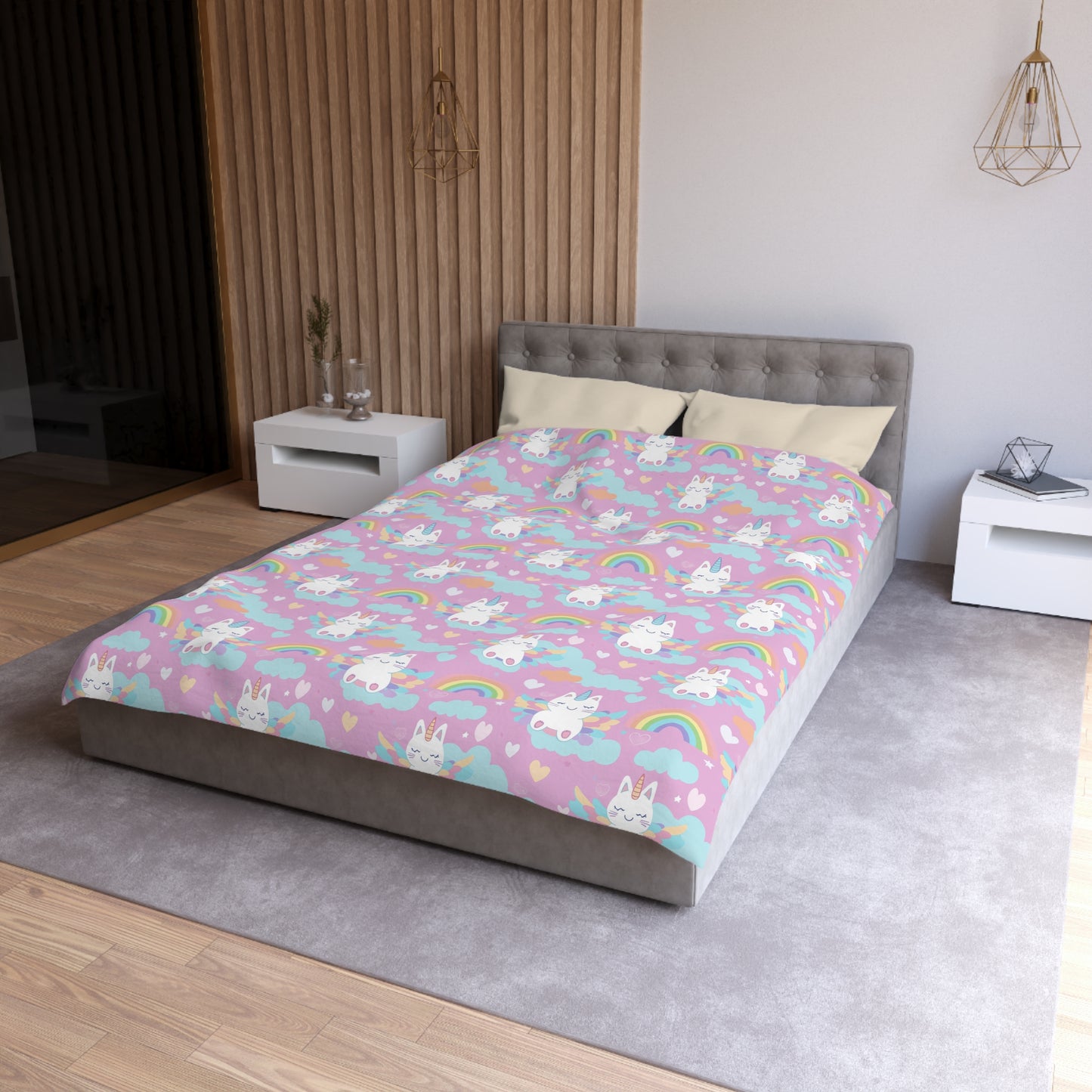Rainbow Sky Riders Microfiber Duvet Cover