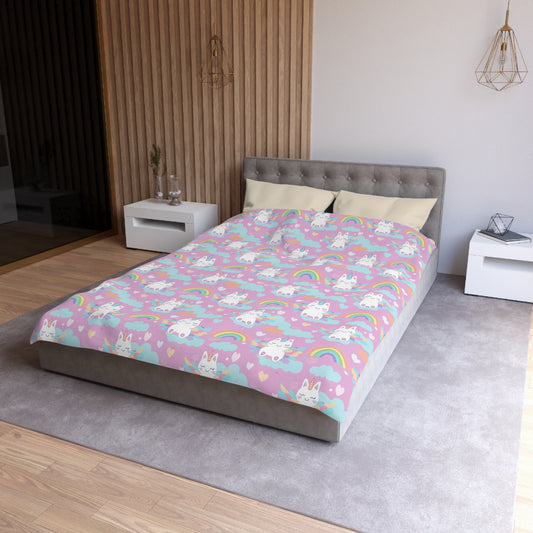 Rainbow Sky Riders Microfiber Duvet Cover