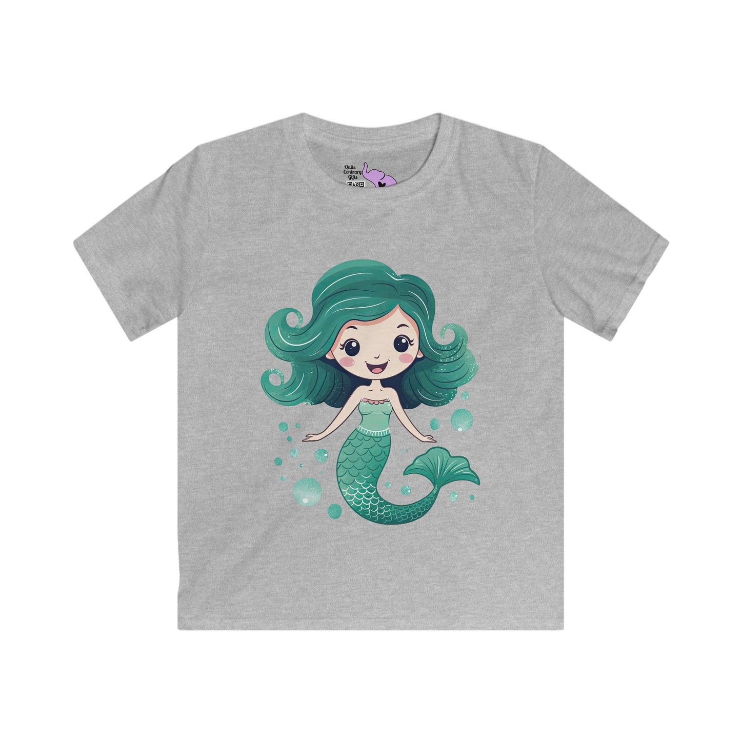 Teal Mermaid Kids Softstyle Tee