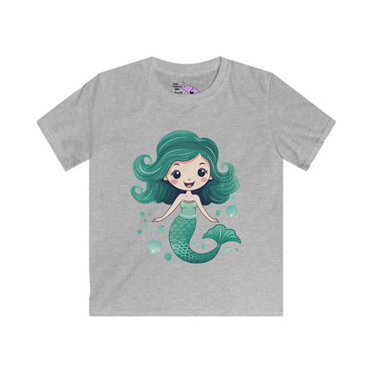 Teal Mermaid Kids Softstyle Tee