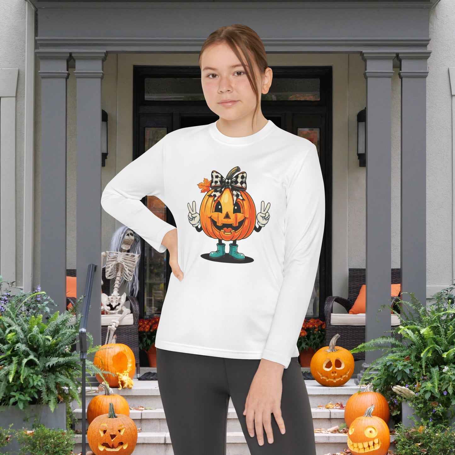 Pumpkin Peace Youth Long Sleeve Tee