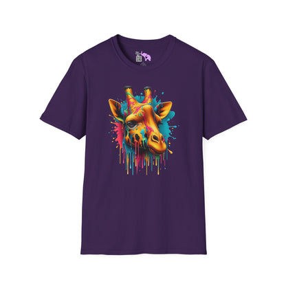 Colorful Giraffe Adult T-shirt