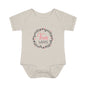 Pink Milestone Wreath Onesie-Four Weeks