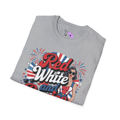 Red, White, and Boujee Adult T-shirt