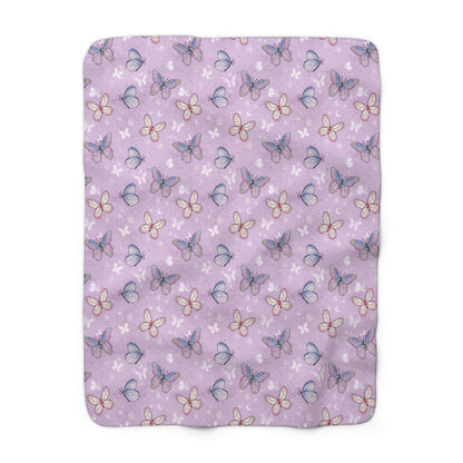 Pastel Wing Parade Sherpa Fleece Blanket