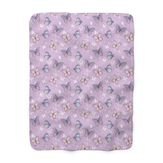 Pastel Wing Parade Sherpa Fleece Blanket