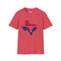 Red & Blue Texas Longhorn Adult Tshirt