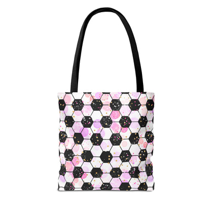 Pink Soccer Fever Canvas Tote Bag