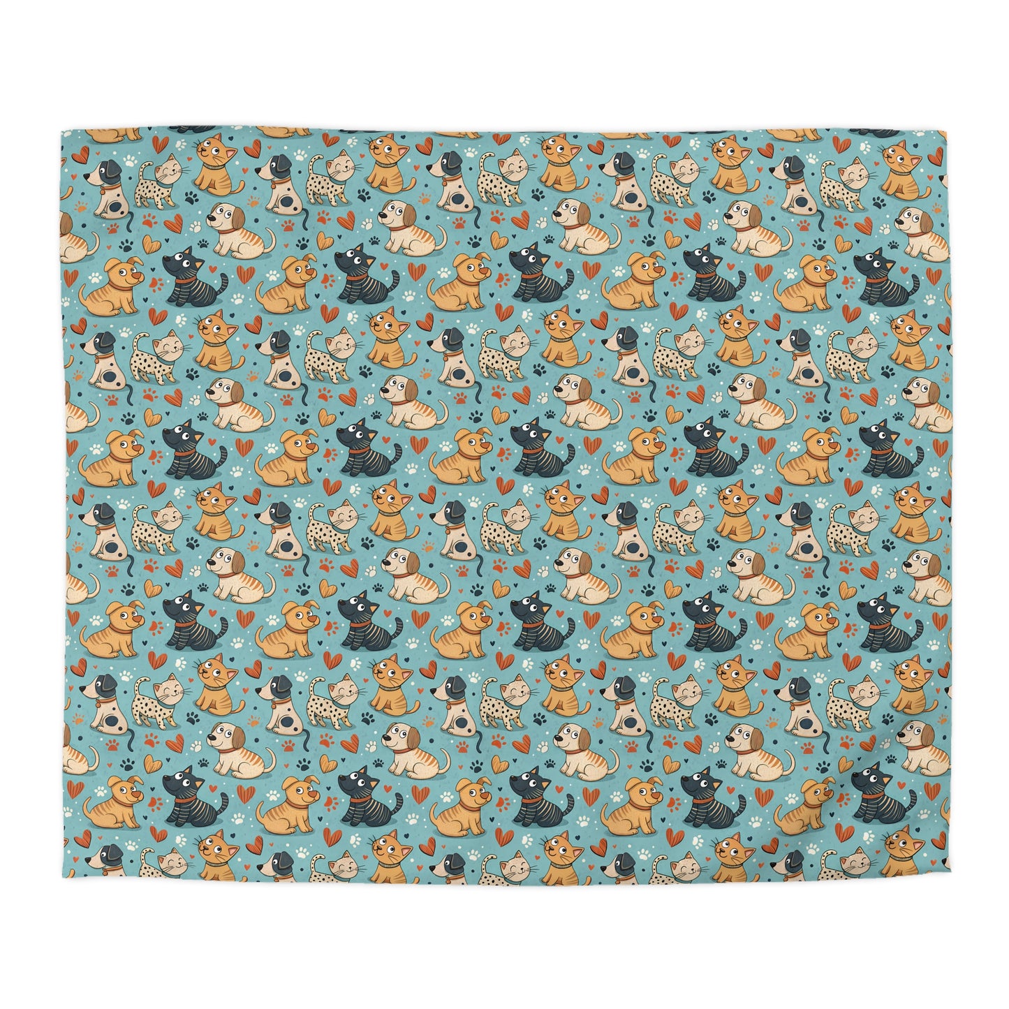 Paws & Whiskers Microfiber Duvet Cover