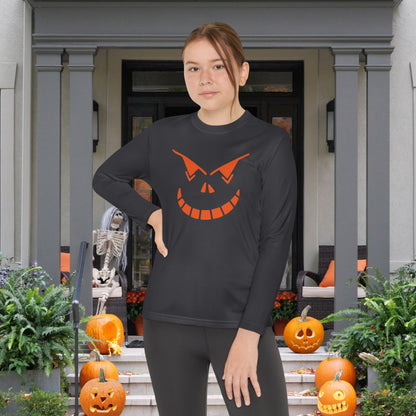 Spooky Jack-O-Lantern Youth Long Sleeve Tee