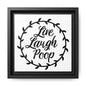 Live Laugh Poop Canvas Bathroom Art