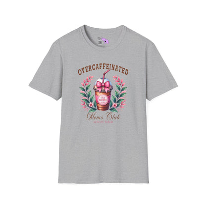 Overcaffeinated Mom's Club Adult T-shirt
