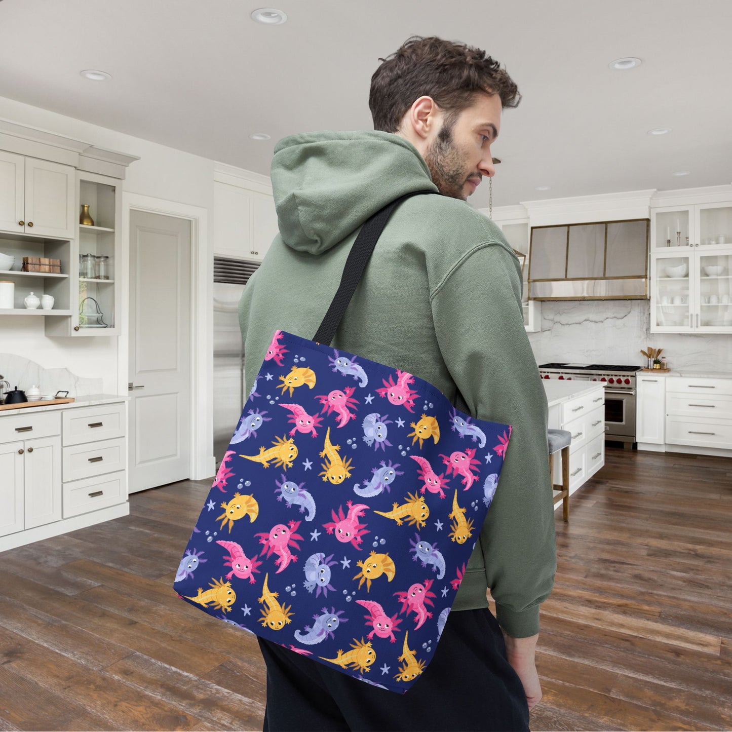 Axolotl Lagoon Canvas Tote Bag