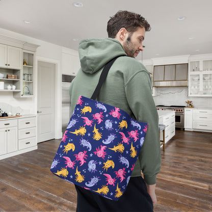 Axolotl Lagoon Canvas Tote Bag
